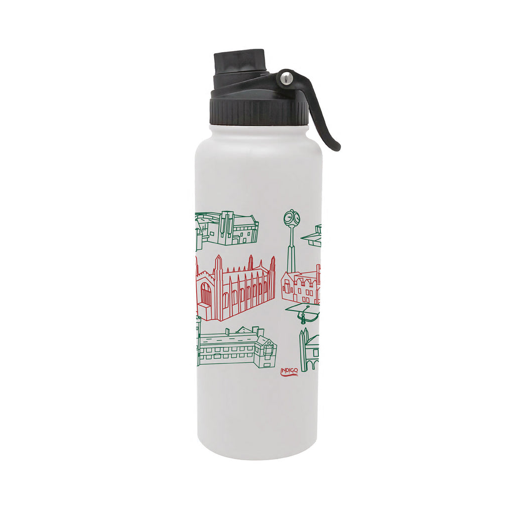 Washington University 34oz Campus Line Art Aqua Bottle