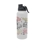 Maryland Terrapins 34oz Campus Line Art Aqua Bottle