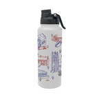 Richmond University 34oz Campus Line Art Aqua Bottle