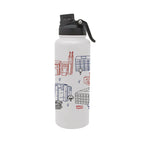 St Johns 34oz Campus Line Art Aqua Bottle