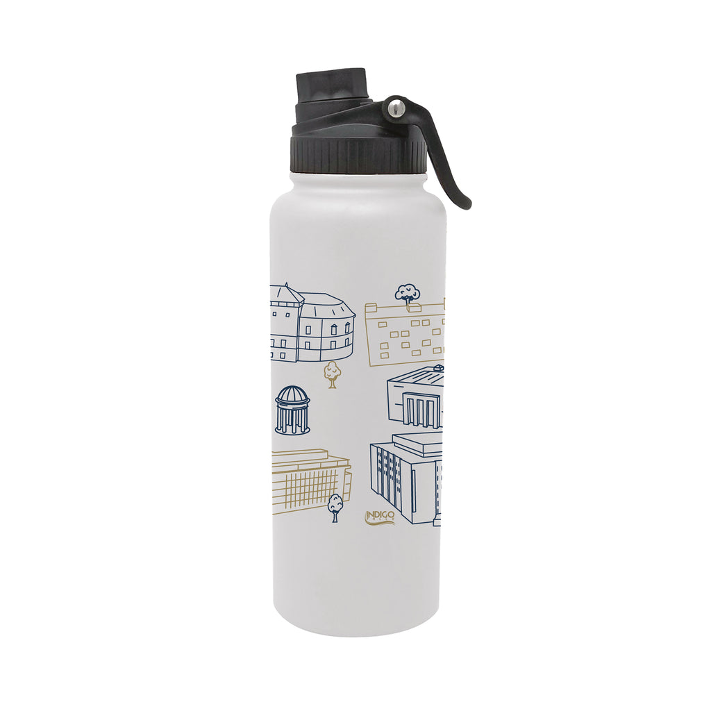 George Washington 34oz Campus Line Art Aqua Bottle