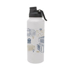 George Washington 34oz Campus Line Art Aqua Bottle