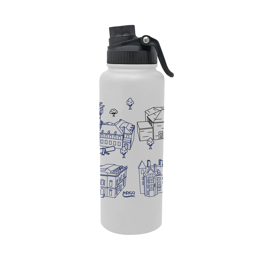 Johns Hopkins 34oz Campus Line Art Aqua Bottle