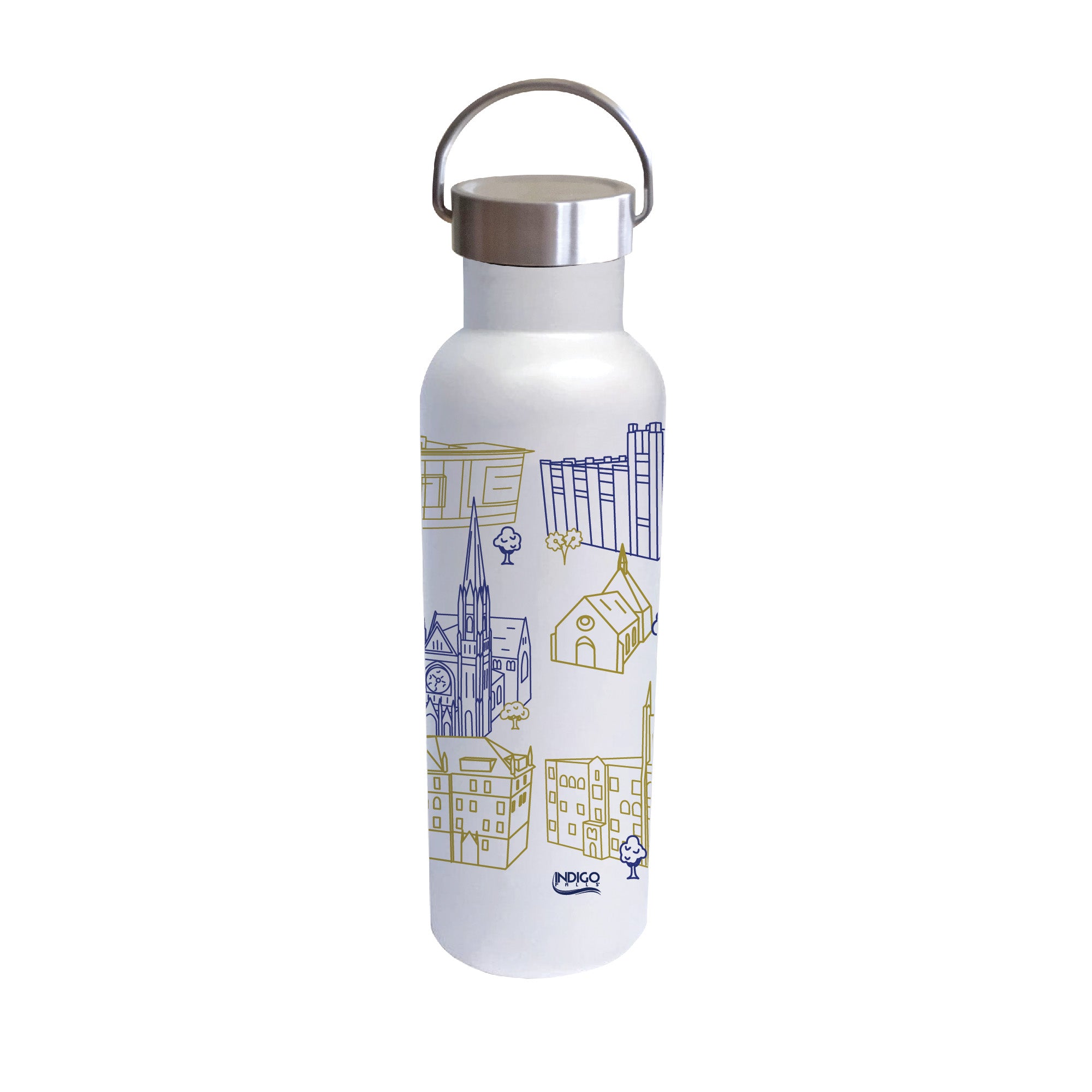 Marquette Golden Eagles 26oz Stainless Steel Campus Line Art Voda Bottle