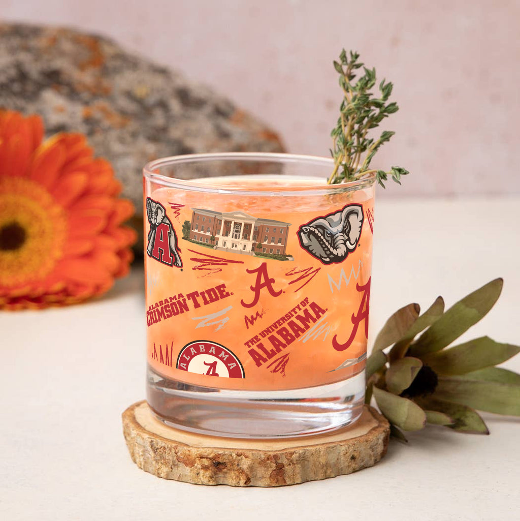 Set of 2 Alabama Crimson Tide 14oz Local Rocks Glasses