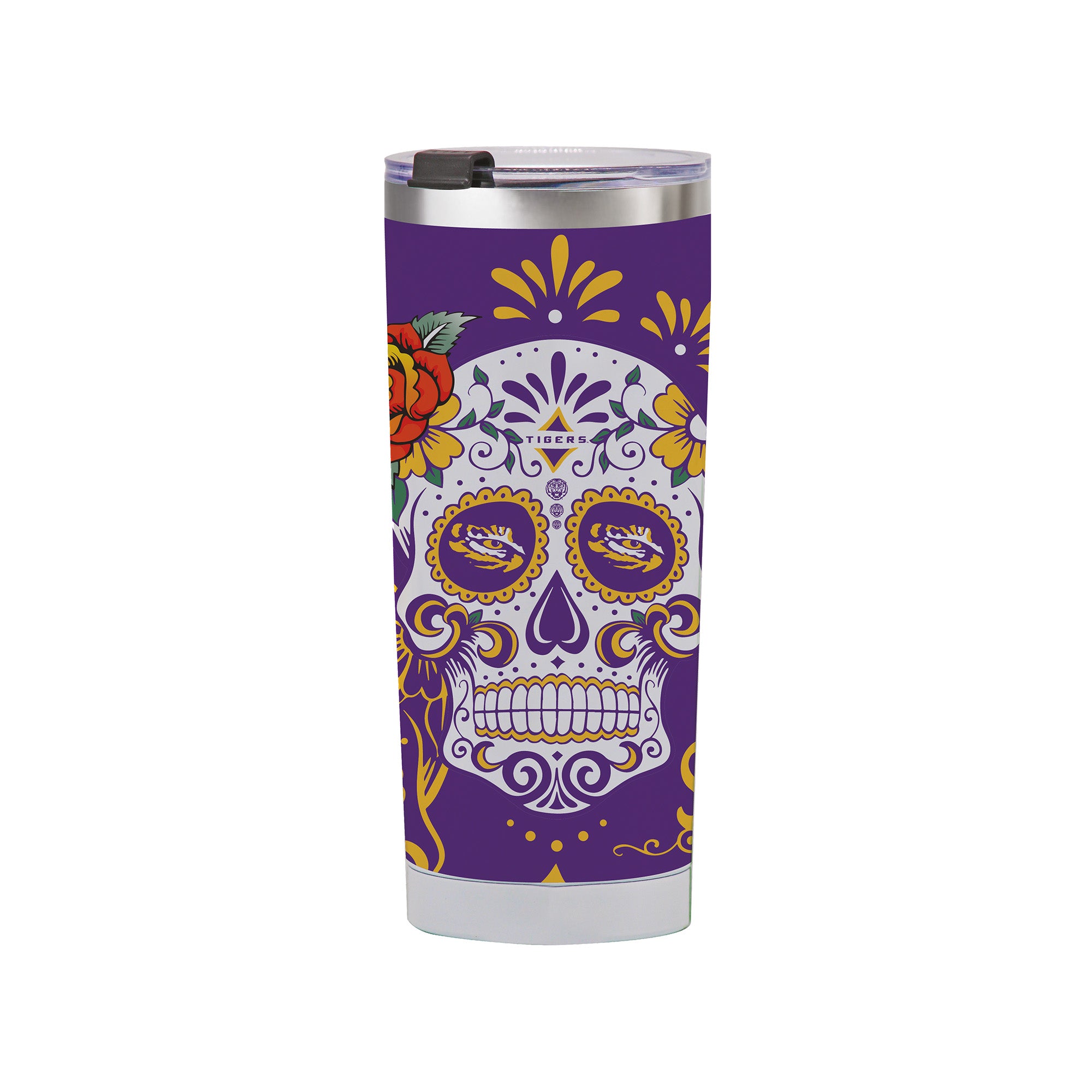LSU Tigers 24oz Dia de los Muertos Tumbler