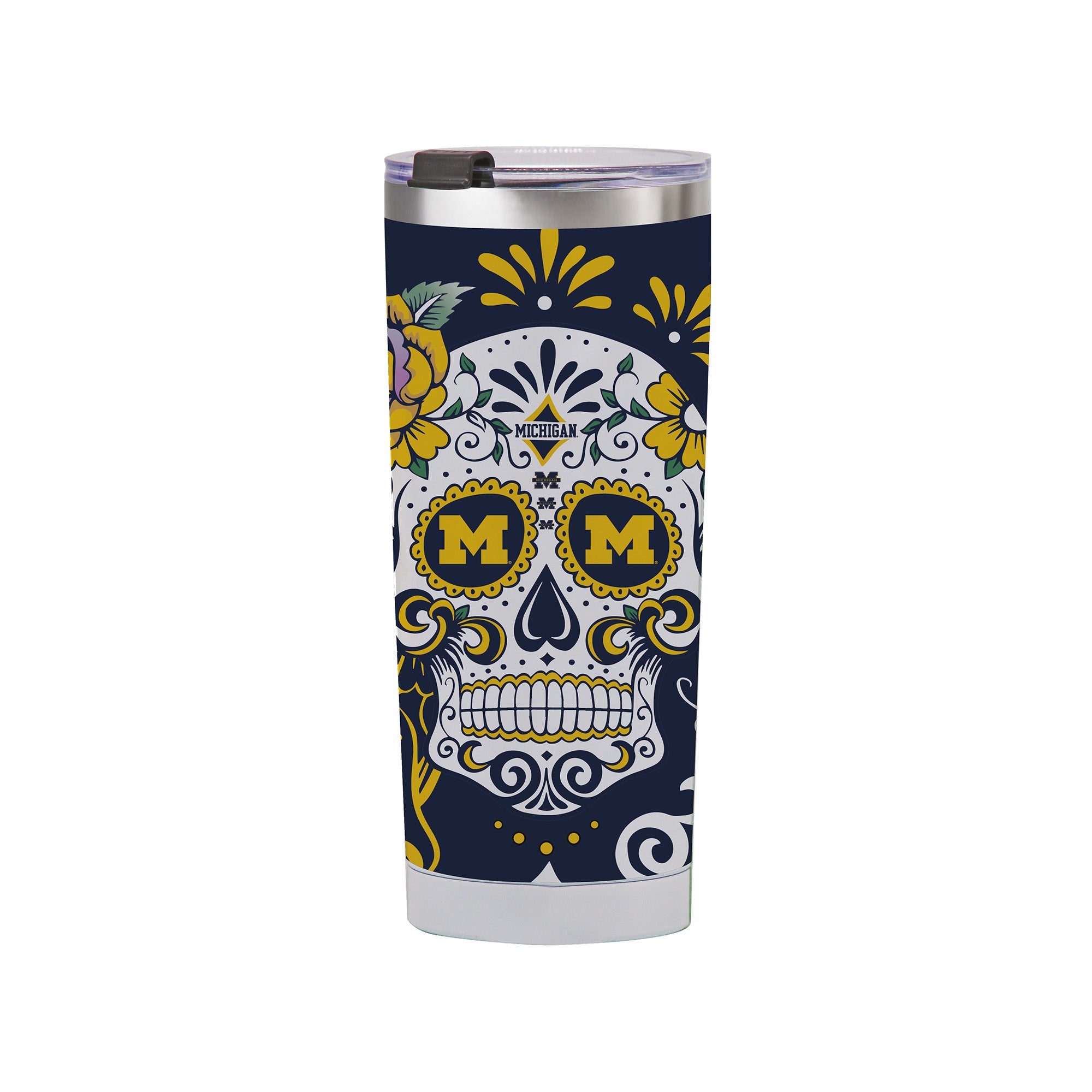 Michigan Wolverines 24oz Dia de los Muertos Tumbler