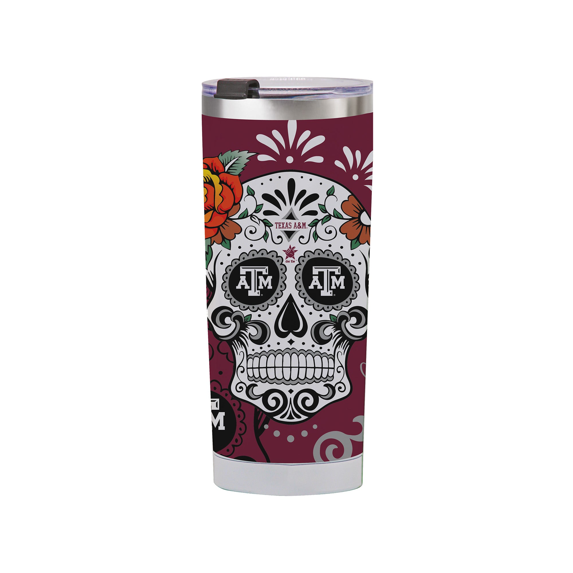 Texas A&M Aggies 24oz Dia de los Muertos Tumbler