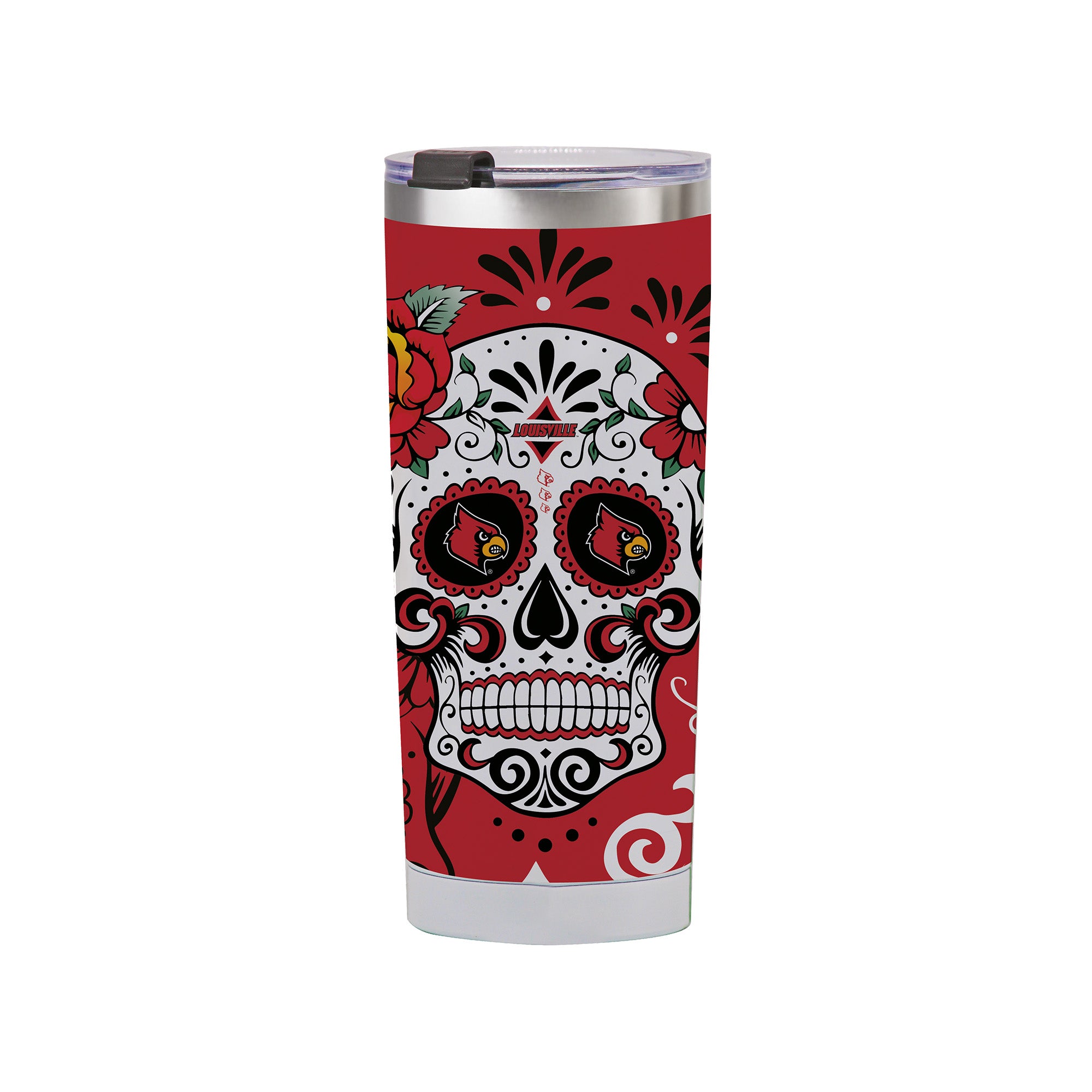 Lousiville Cardinals 24oz Dia de los Muertos Tumbler