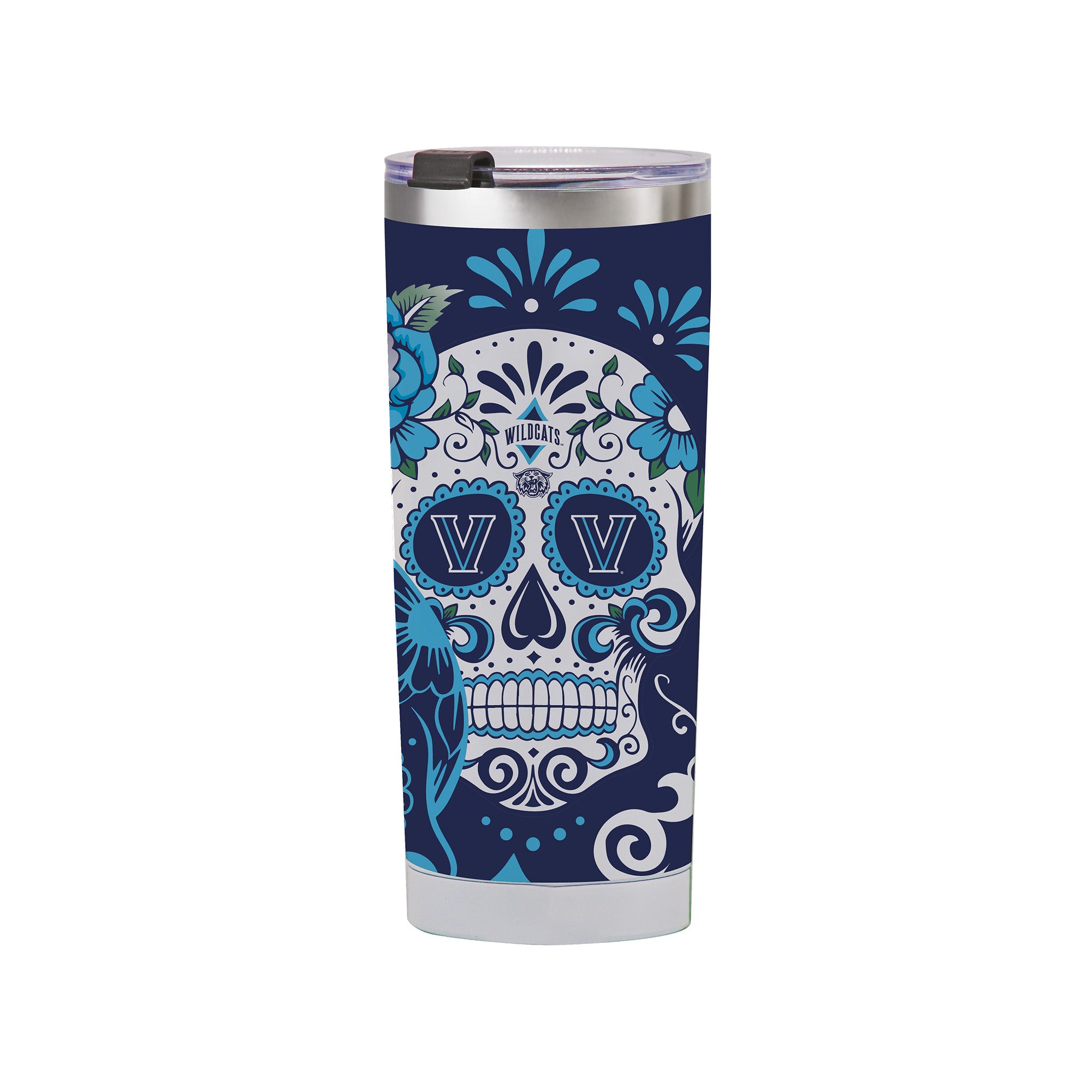 Villanova Wildcats 24oz Dia de los Muertos Tumbler