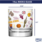 Set of 2 Arizona State Sun Devils 14oz Local Rocks Glasses
