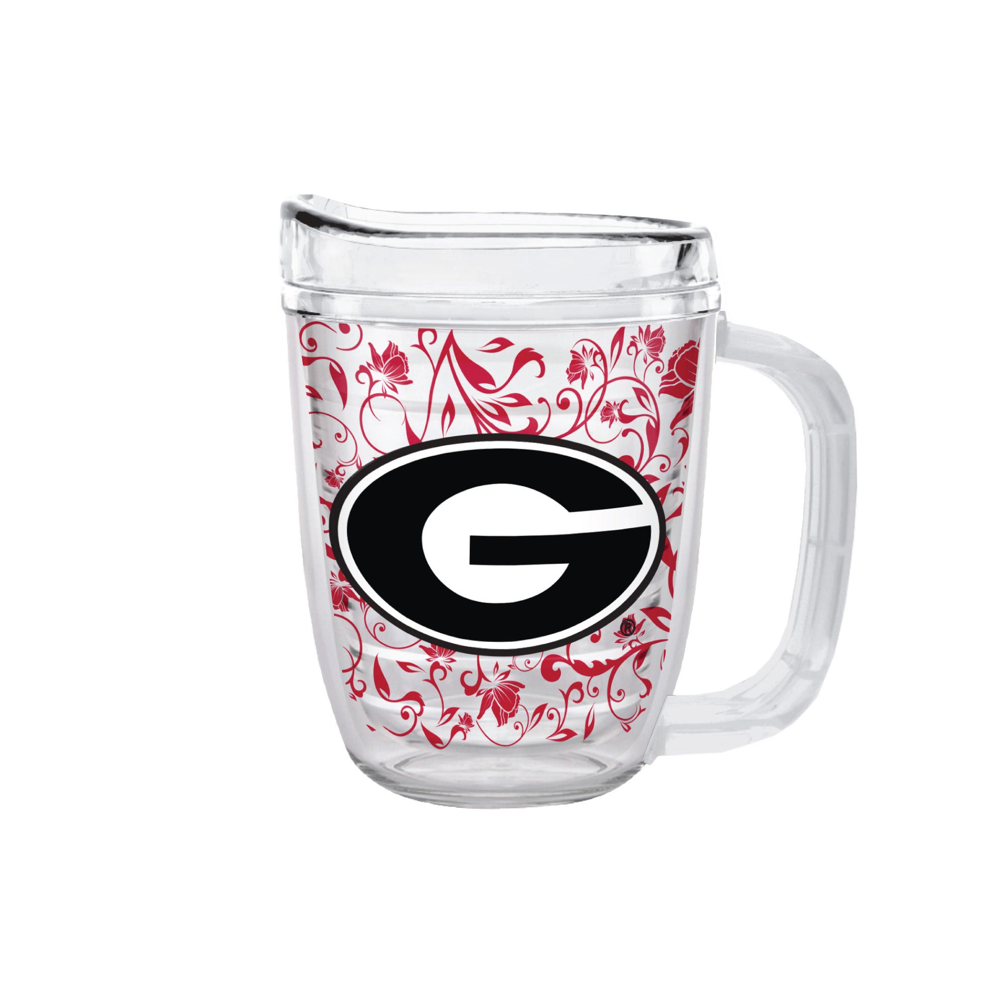 12oz Georgia Bulldogs Floral Tritan Mug