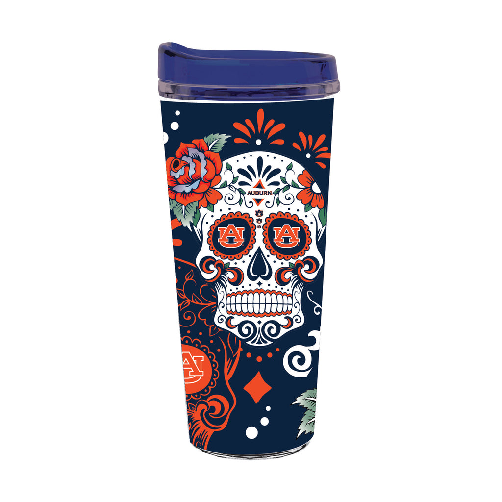 22oz Auburn Tigers Dia de los Muertos Tritan Tumbler