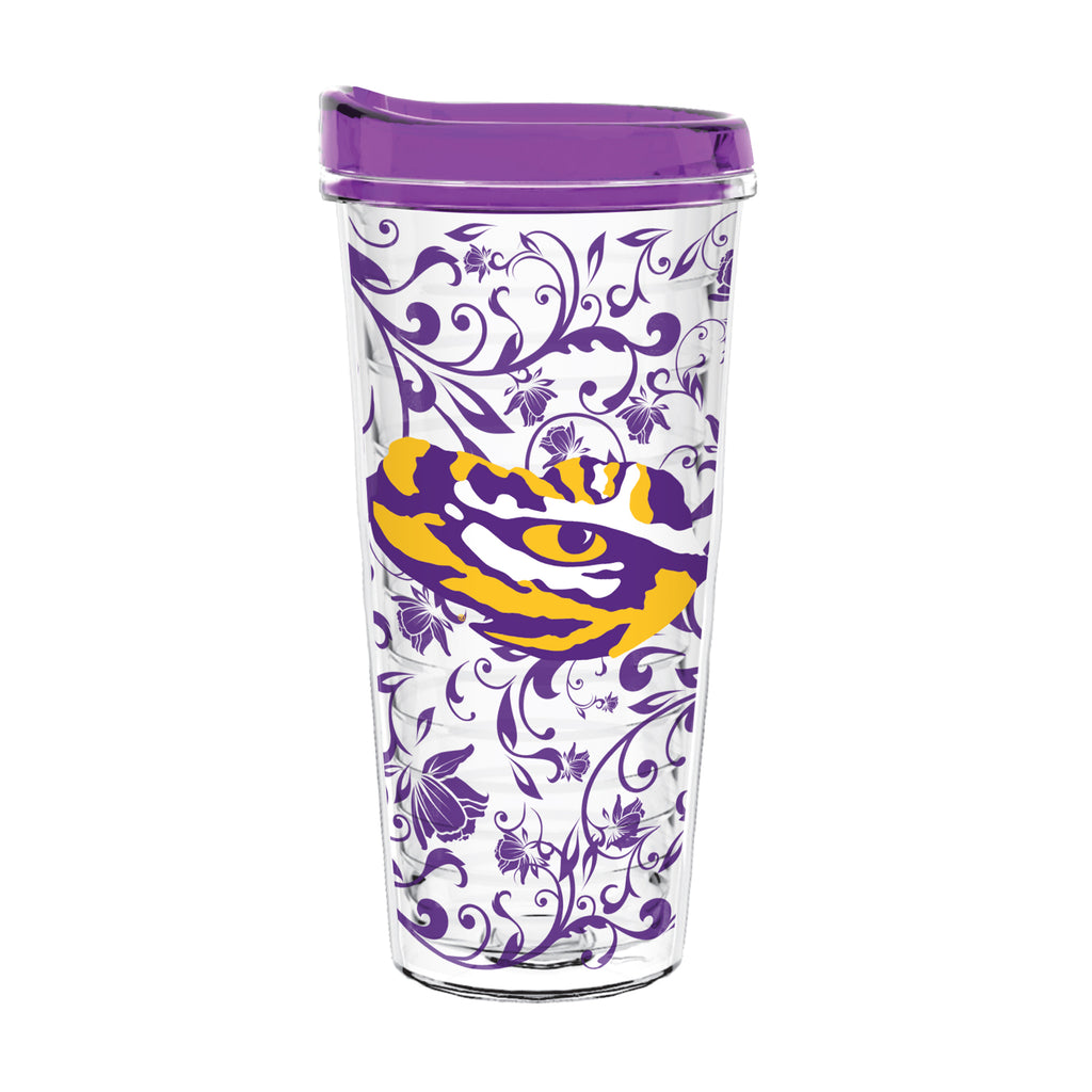 22oz LSU Tigers Floral Tritan Tumbler