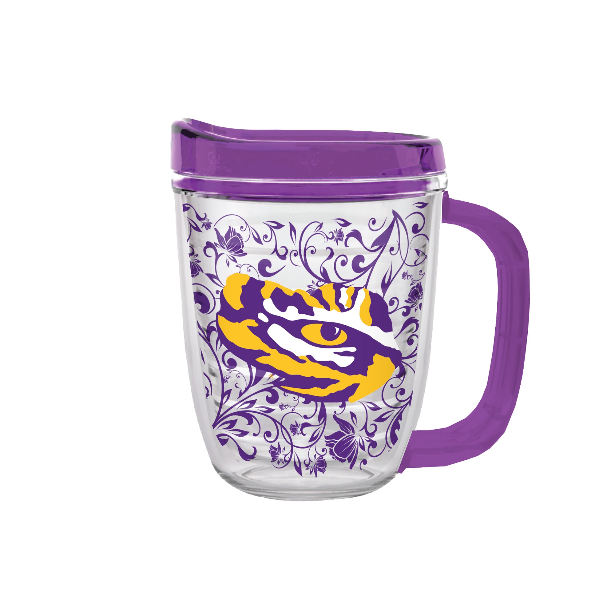 12oz LSU Tigers Floral Tritan Mug