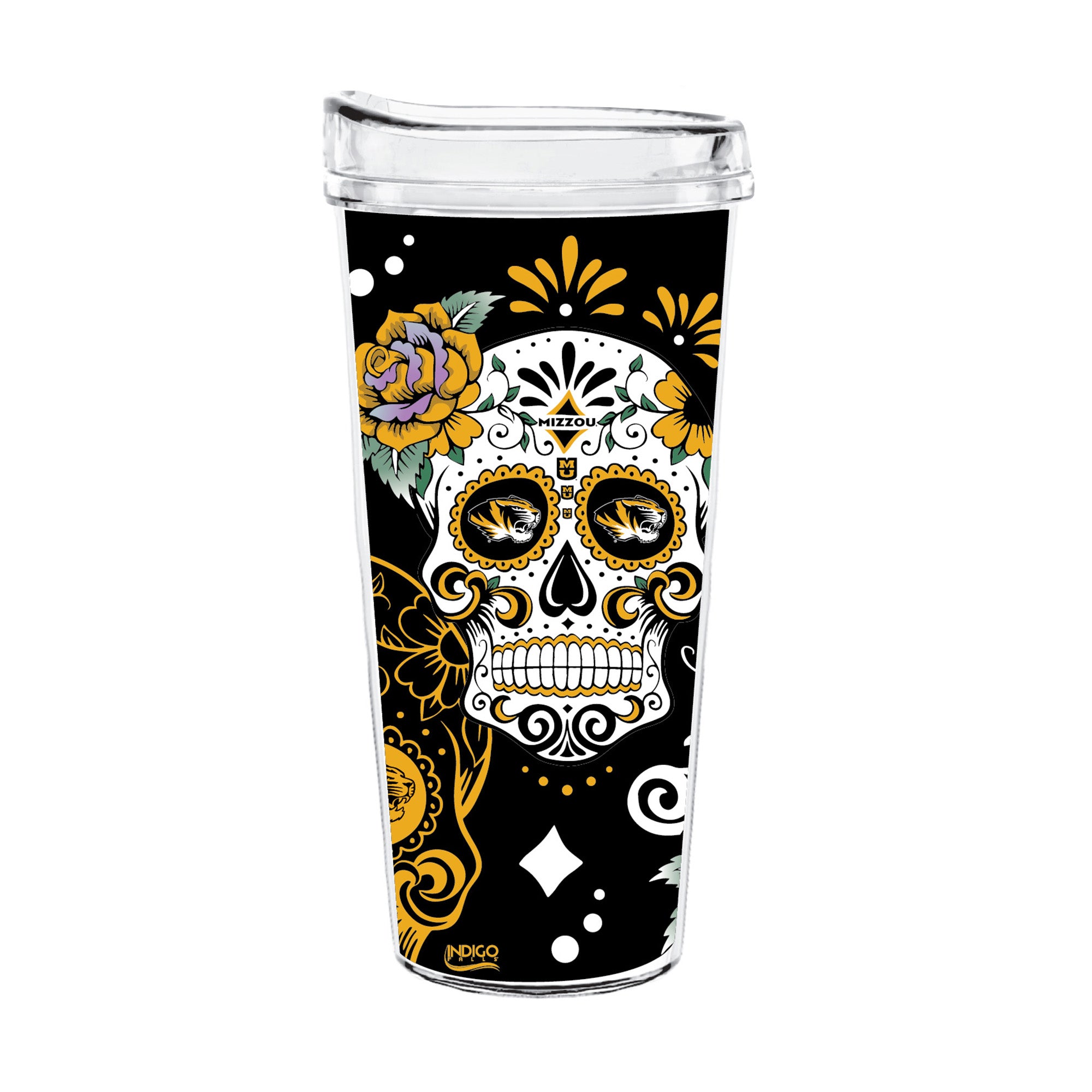22oz Missouri Tigers Dia de los Muertos Tritan Tumbler