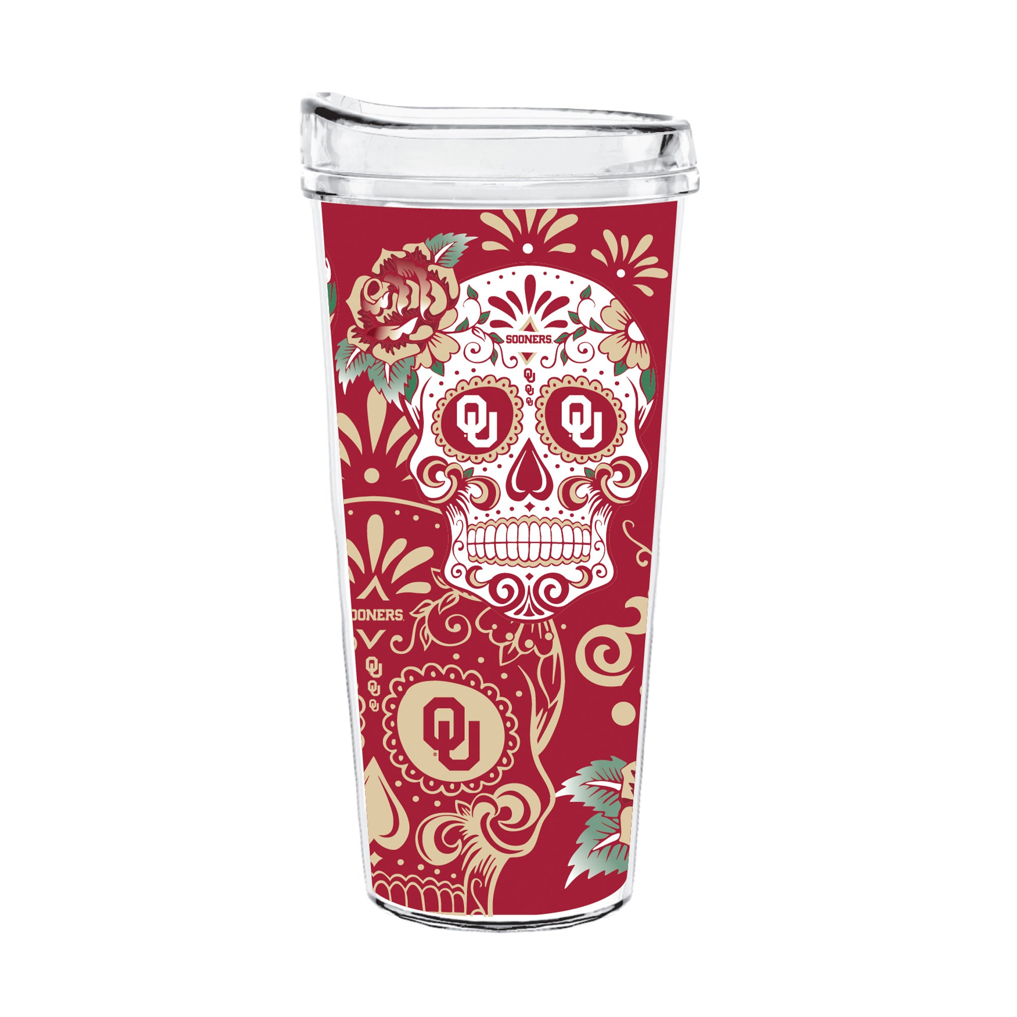 22oz Oklahoma Sooners Dia de los Muertos Tritan Tumbler