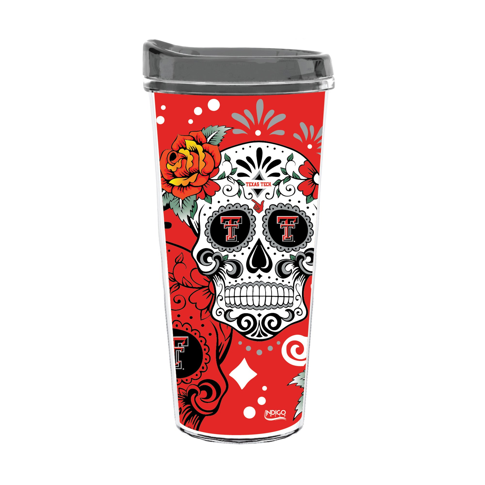 22oz Texas Tech Red Raiders Dia de los Muertos Tritan Tumbler