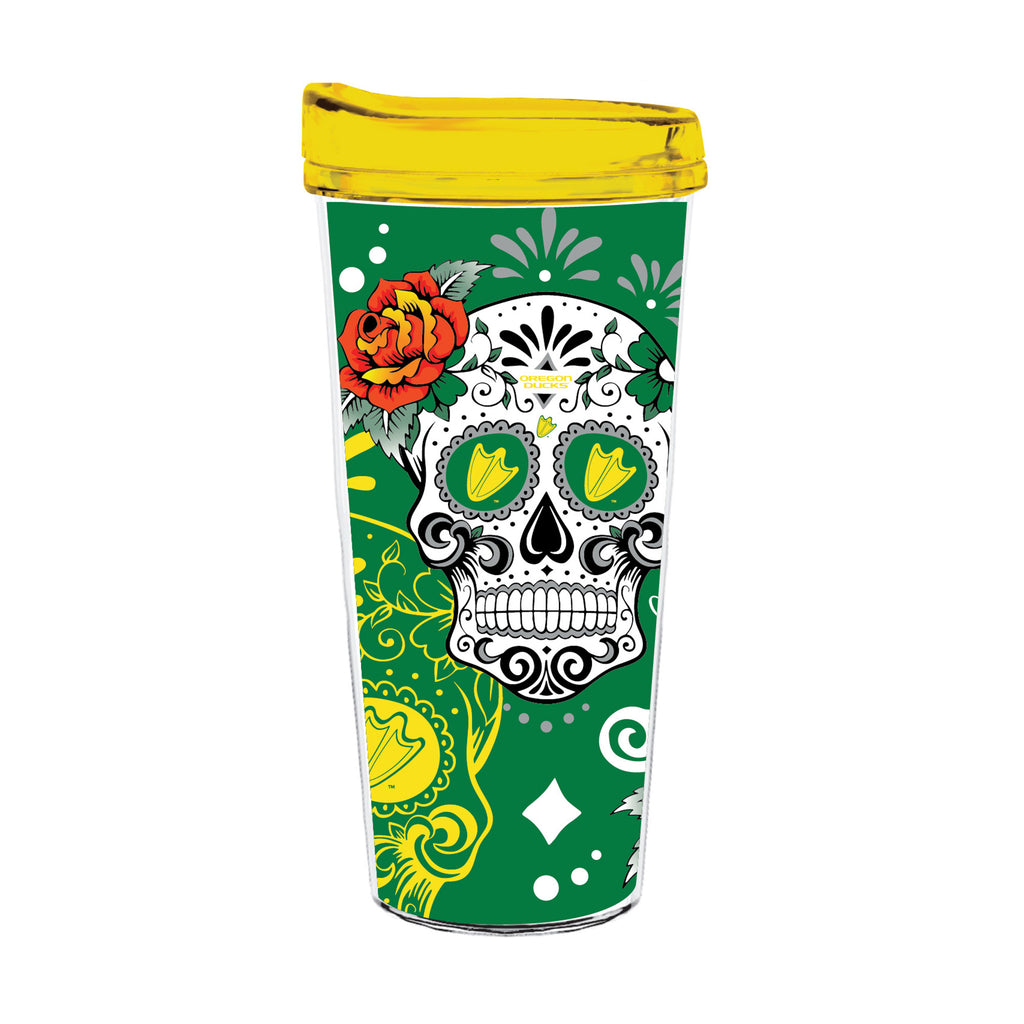 22oz Oregon Ducks Dia de los Muertos Tritan Tumbler