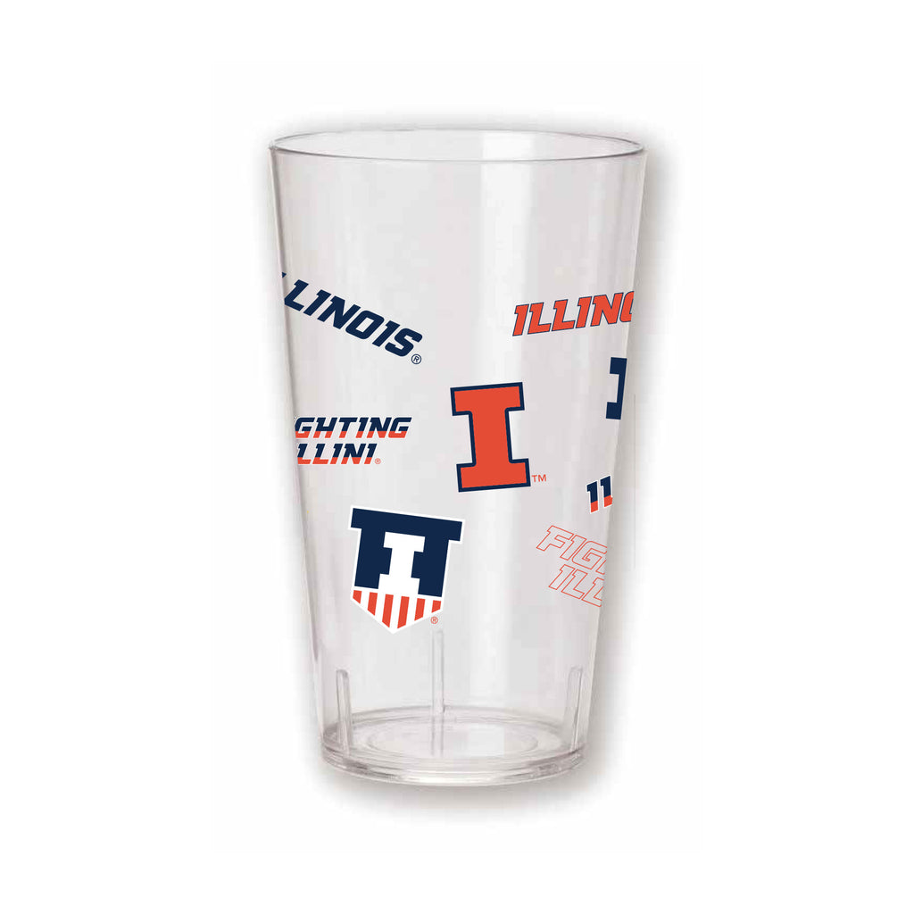 Set of 4 ILLINOIS MEDLEY 24oz Tritan Tumblers