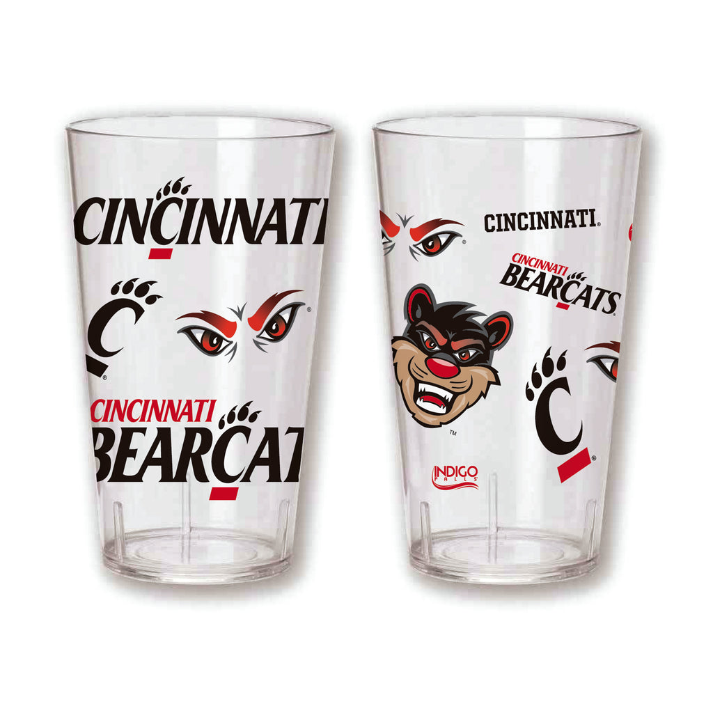Set of 4- 24 oz CINCINNATI BEARCAT MEDLEY Tritan