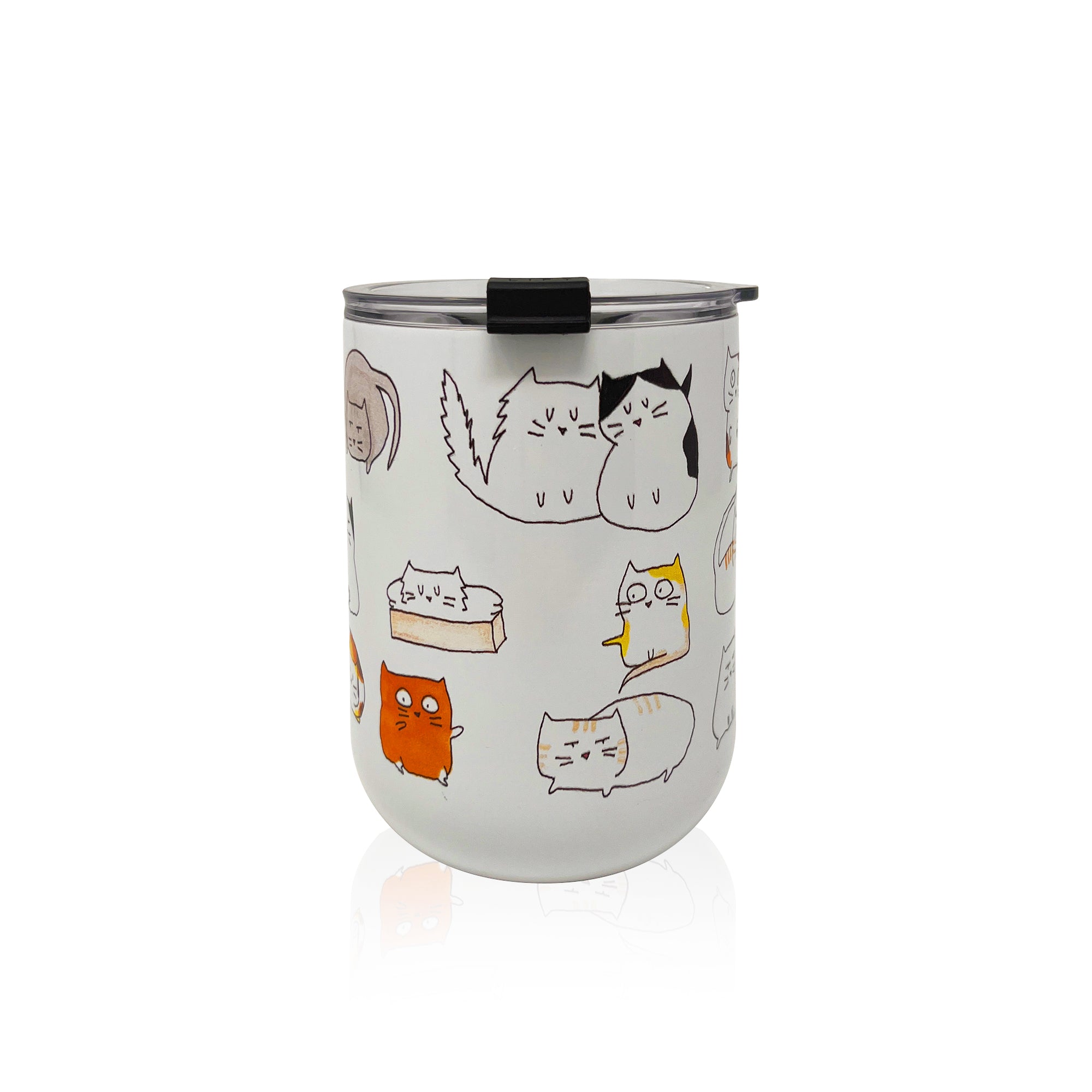 Moodi Cats 18 oz Curved Tumbler