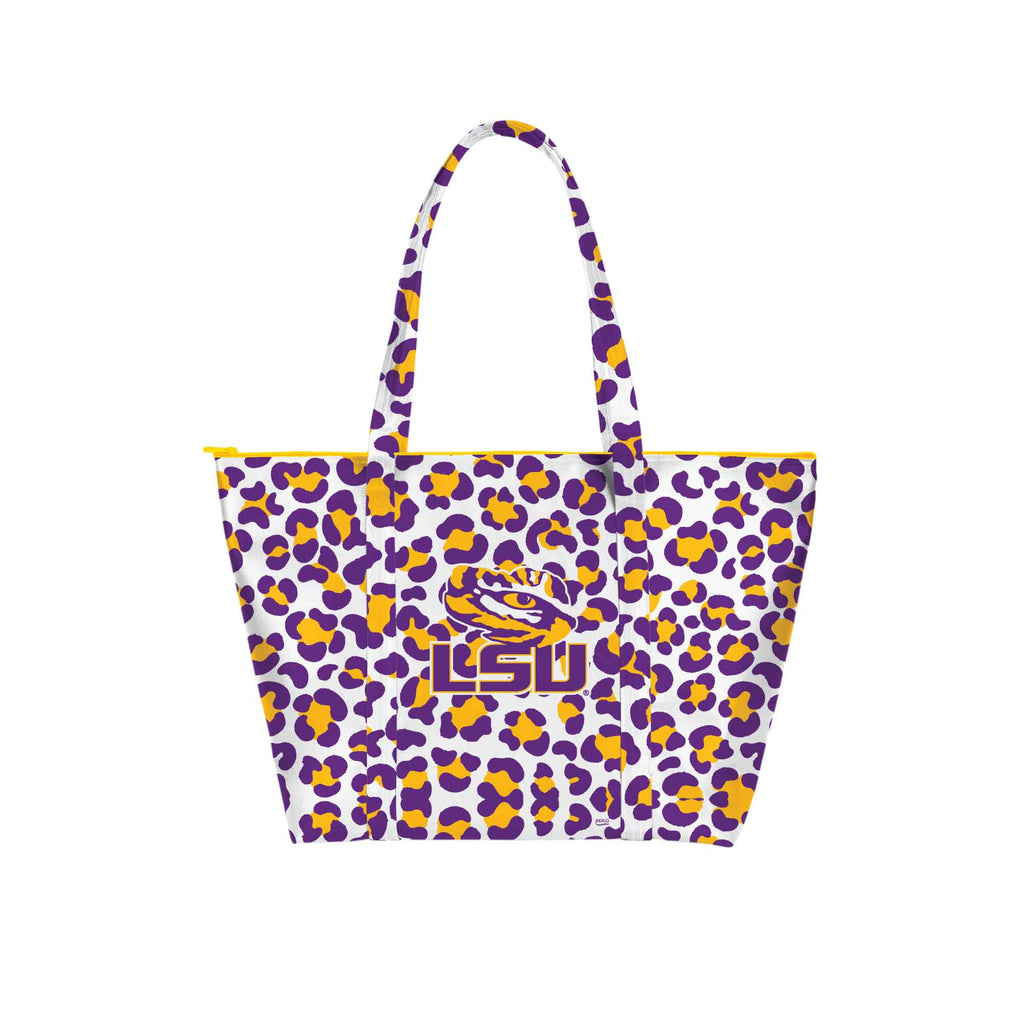 LSU Tigers leopard weekender tote bag for fans