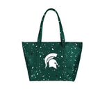 Michigan State Spartans terrazzo weekender tote bag