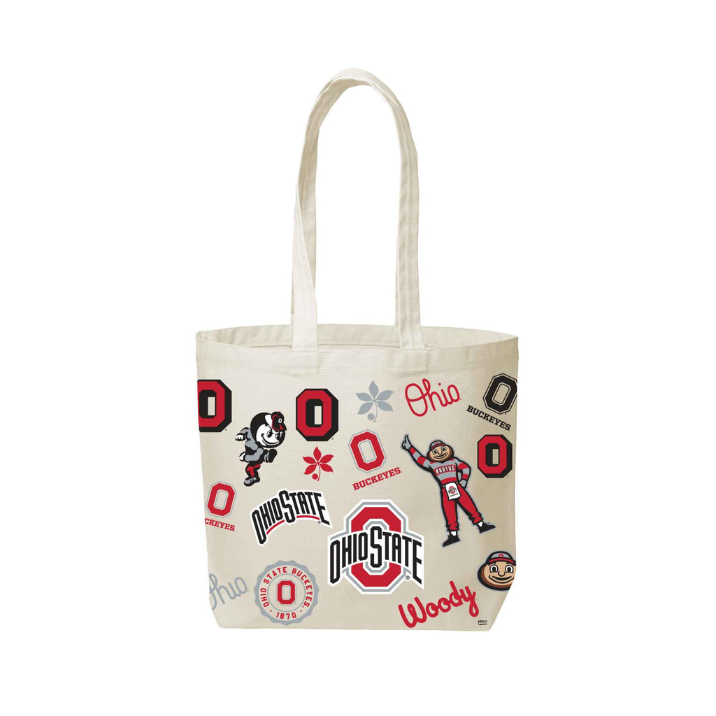 Ohio State Buckeyes Medley II canvas tote bag