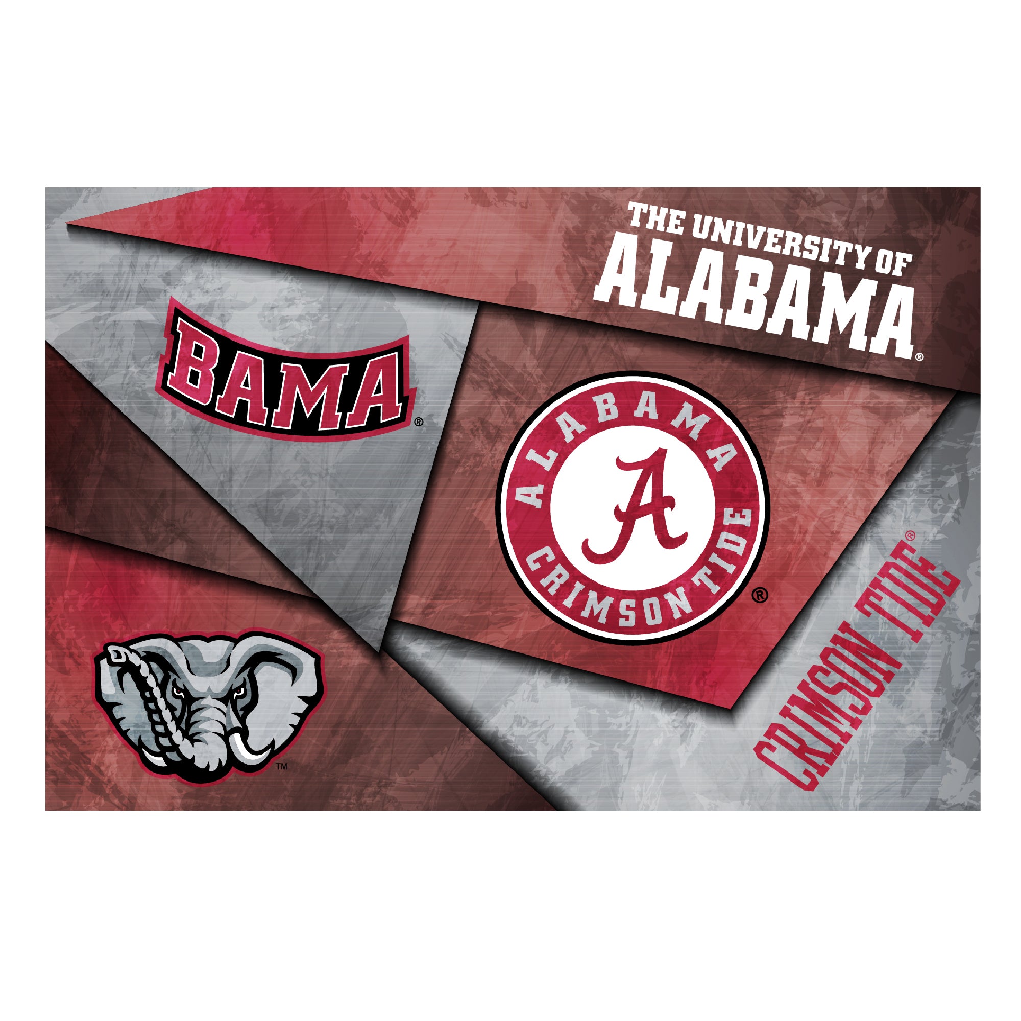 Alabama Crimson Tide Mosaic Poster 12" x 18"