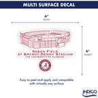 Alabama Crimson Tide Stadium Line Art Decal 4" x 6"