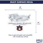 Auburn Tigers Stadium Line Art Decal 4" x 6"