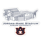 Auburn Tigers Stadium Line Art Decal 4" x 6"