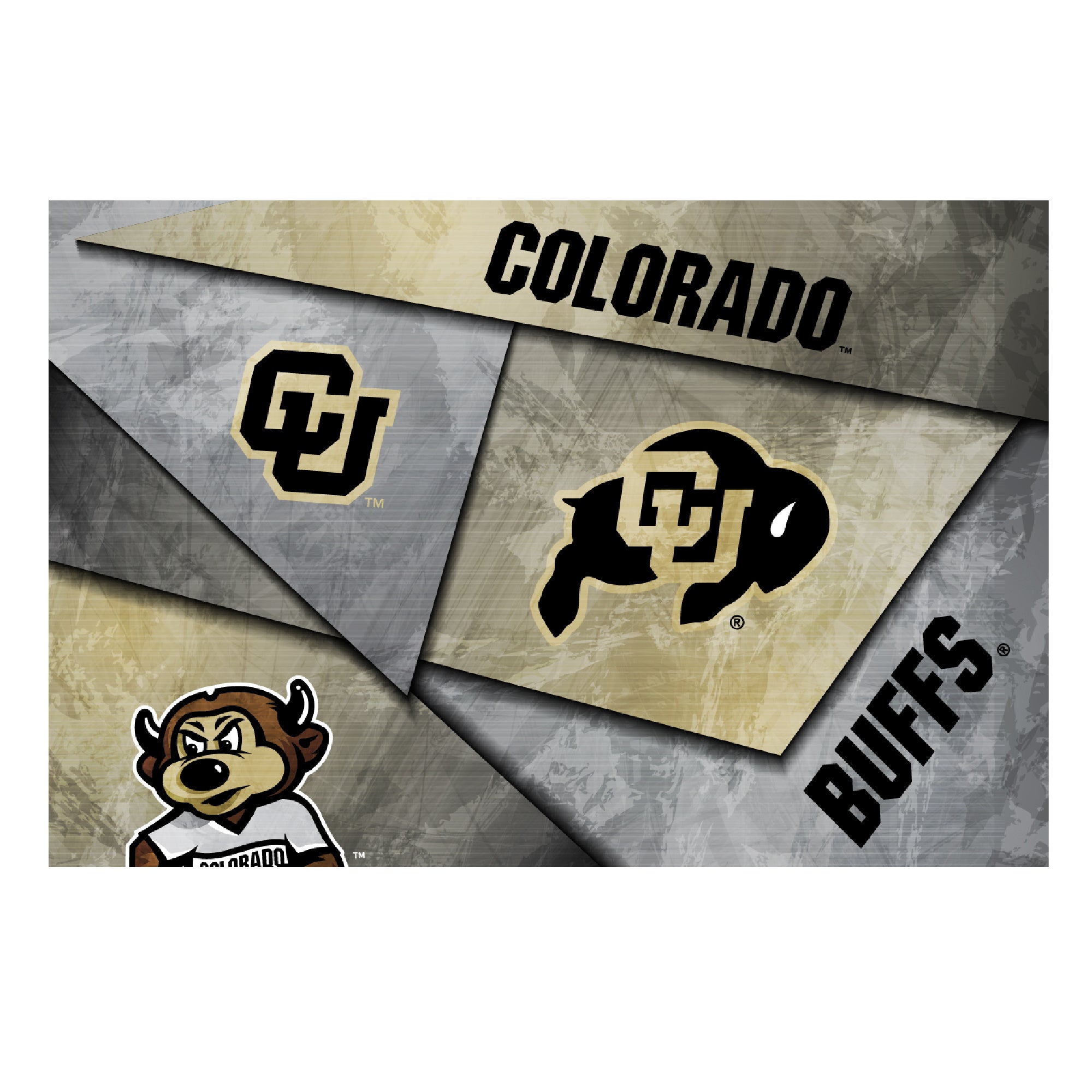 Colorado Buffaloes Mosaic Poster 12" x 18"