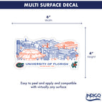 Florida Gators Campus Line Art Decal 4" x 6"