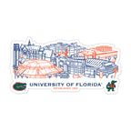 Florida Gators Campus Line Art Decal 4" x 6"