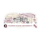 Florida State Seminoles Campus Line Art Decal 4" x 6"