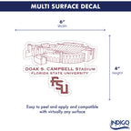 Florida State Seminoles Stadium Line Art Decal 4" x 6"