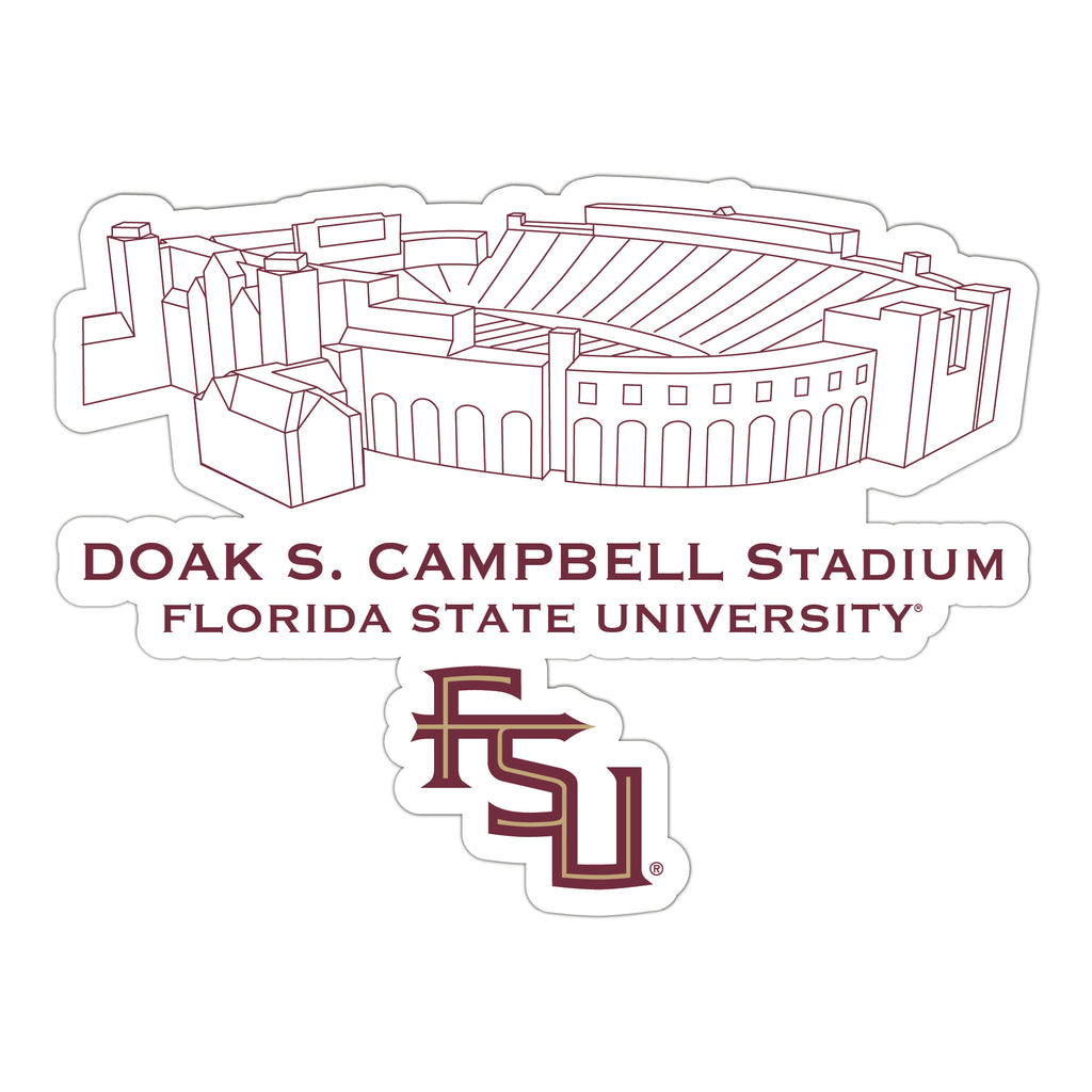 Florida State Seminoles Stadium Line Art Decal 4" x 6"
