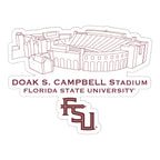 Florida State Seminoles Stadium Line Art Decal 4" x 6"