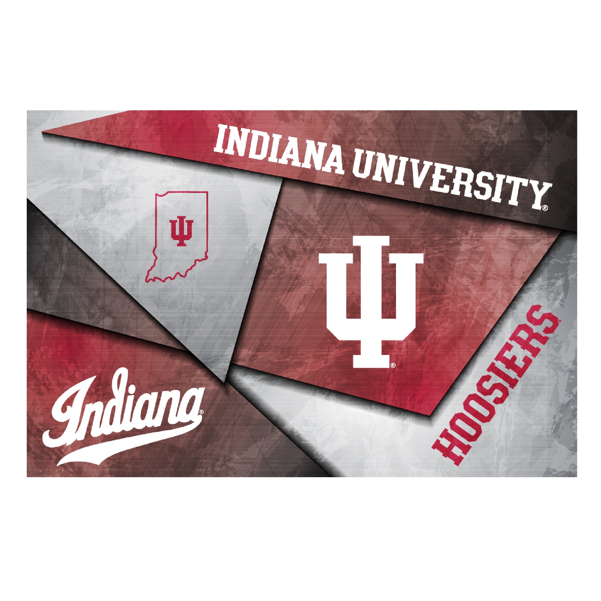 Indiana Hoosiers Mosaic Poster 12" x 18"