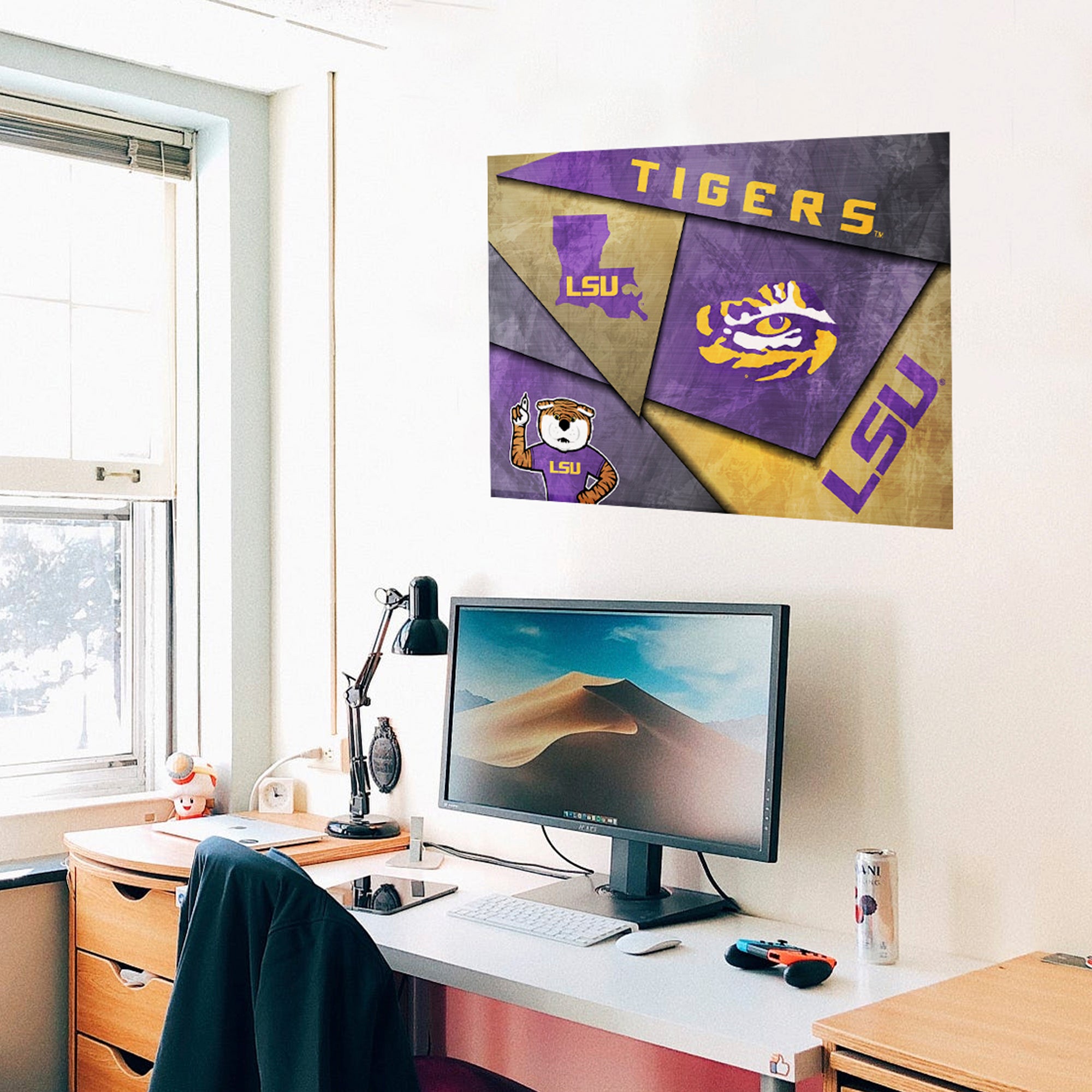 LSU Tigers Mosaic Poster 12" x 18"