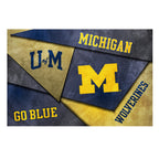 Michigan Wolverines Mosaic Poster 16" x 24"