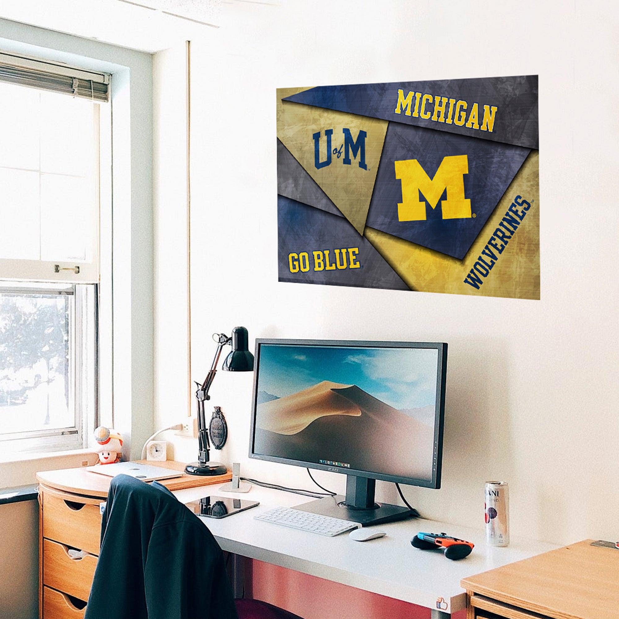 Michigan Wolverines Mosaic Poster 12" x 18"