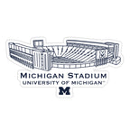 Michigan Wolverines Stadium Line Art Decal 4" x 6"