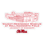 Ole Miss Rebels Stadium Line Art Decal 4" x 6"
