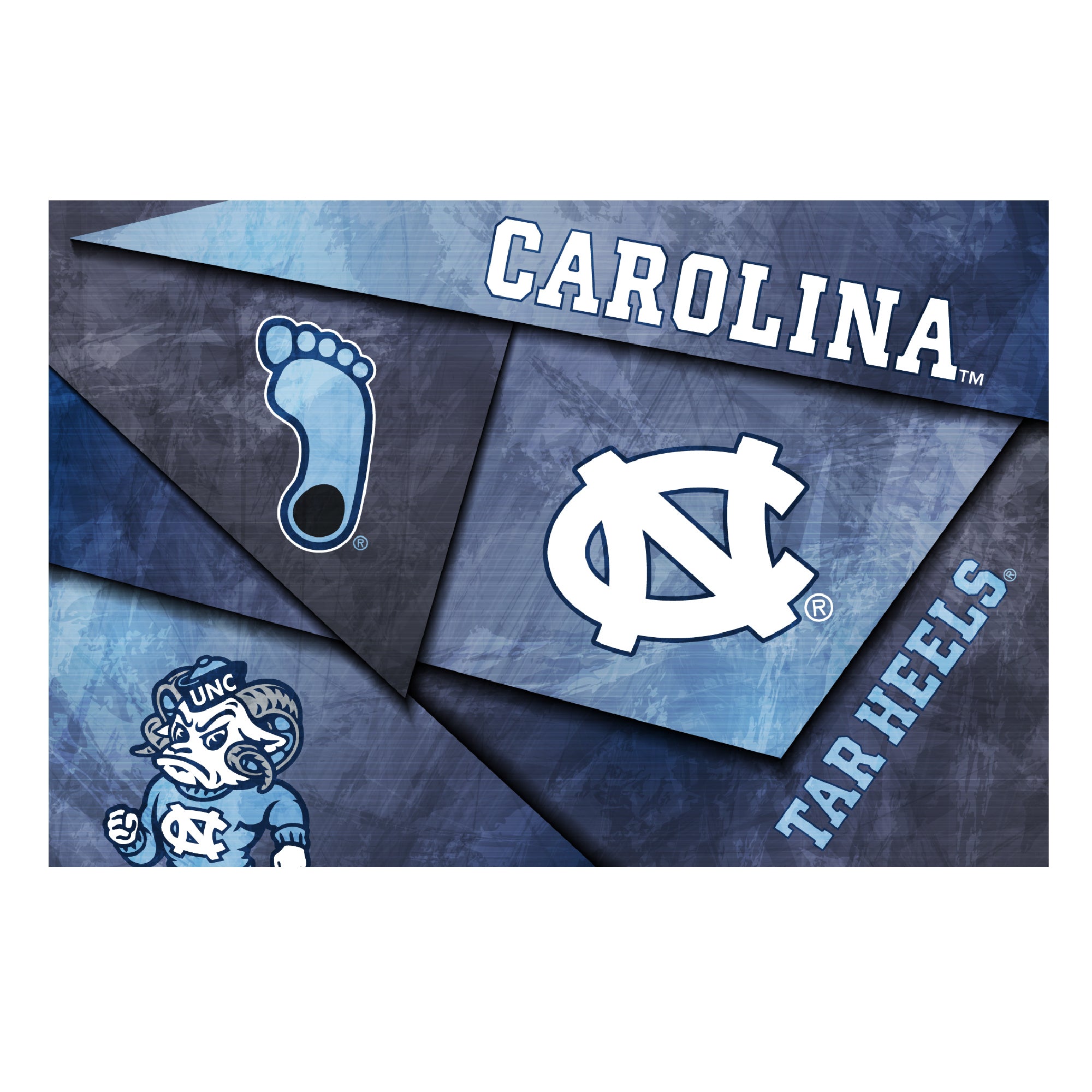 North Carolina Tar Heels Mosaic Poster 12" x 18"
