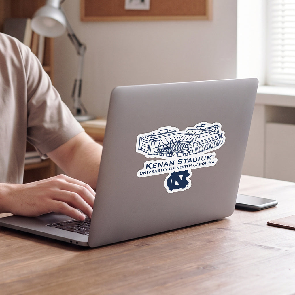 North Carolina Tar Heels Stadium Line Art Decal 4" x 6"