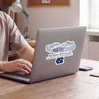 North Carolina Tar Heels Stadium Line Art Decal 4" x 6"