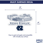 North Carolina Tar Heels Stadium Line Art Decal 4" x 6"
